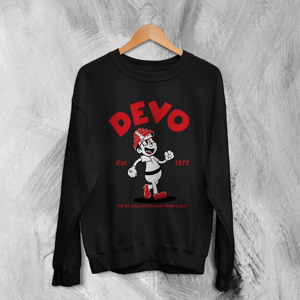 Devo De-Evolution 80s New Wave Band Music Streetwear Tour Retro Graphic 05